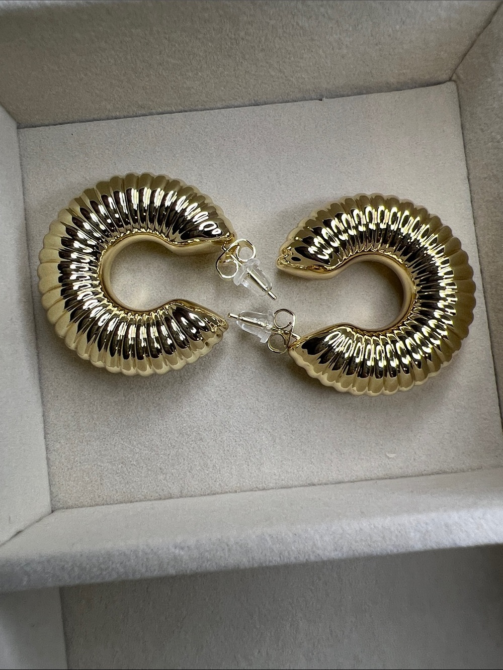 Chunky Gold Hoop Earrings - Women Jewelry - New